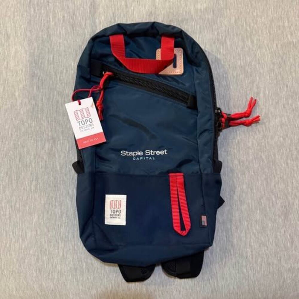 Topo Designs Trip Pack Navy Blue Backpack NWT New With Tags Embroidered